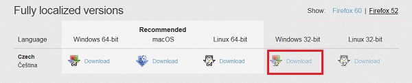Mozilla Firefox ESR - stažení